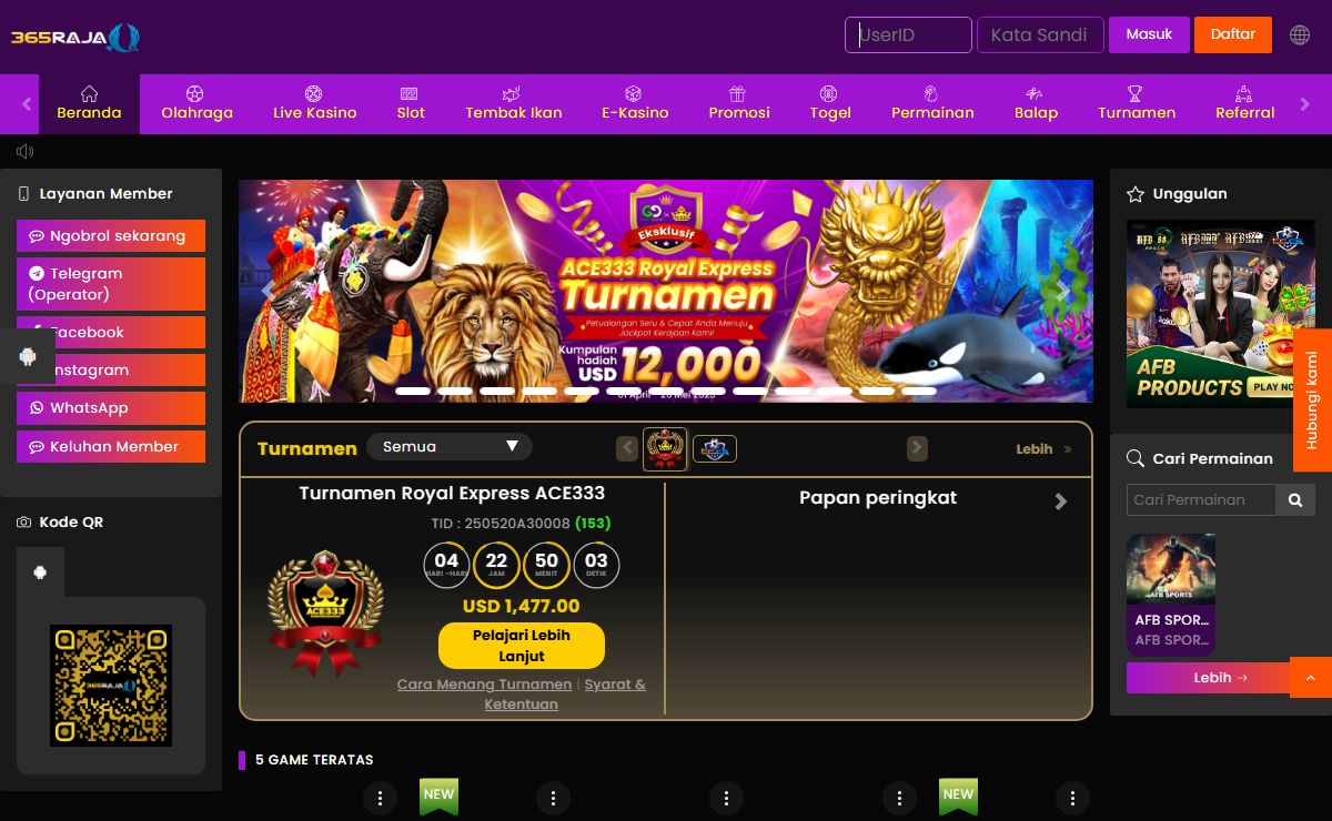 365RAJA: Daftar Situs Judi Slot Online Terbaik Tahun 2024