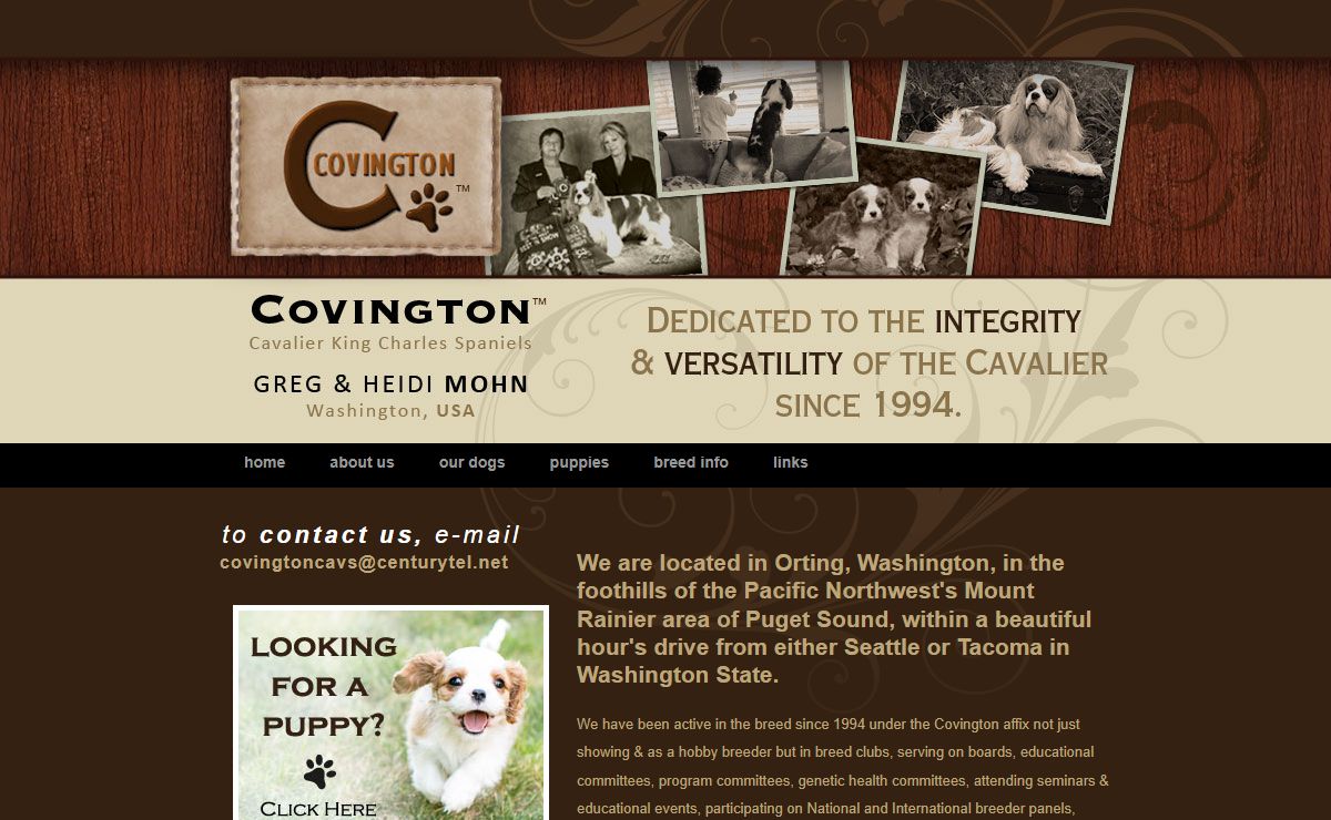 Covington Cavaliers - Breeders Greg & Heidi Mohn - Northwest Washington State