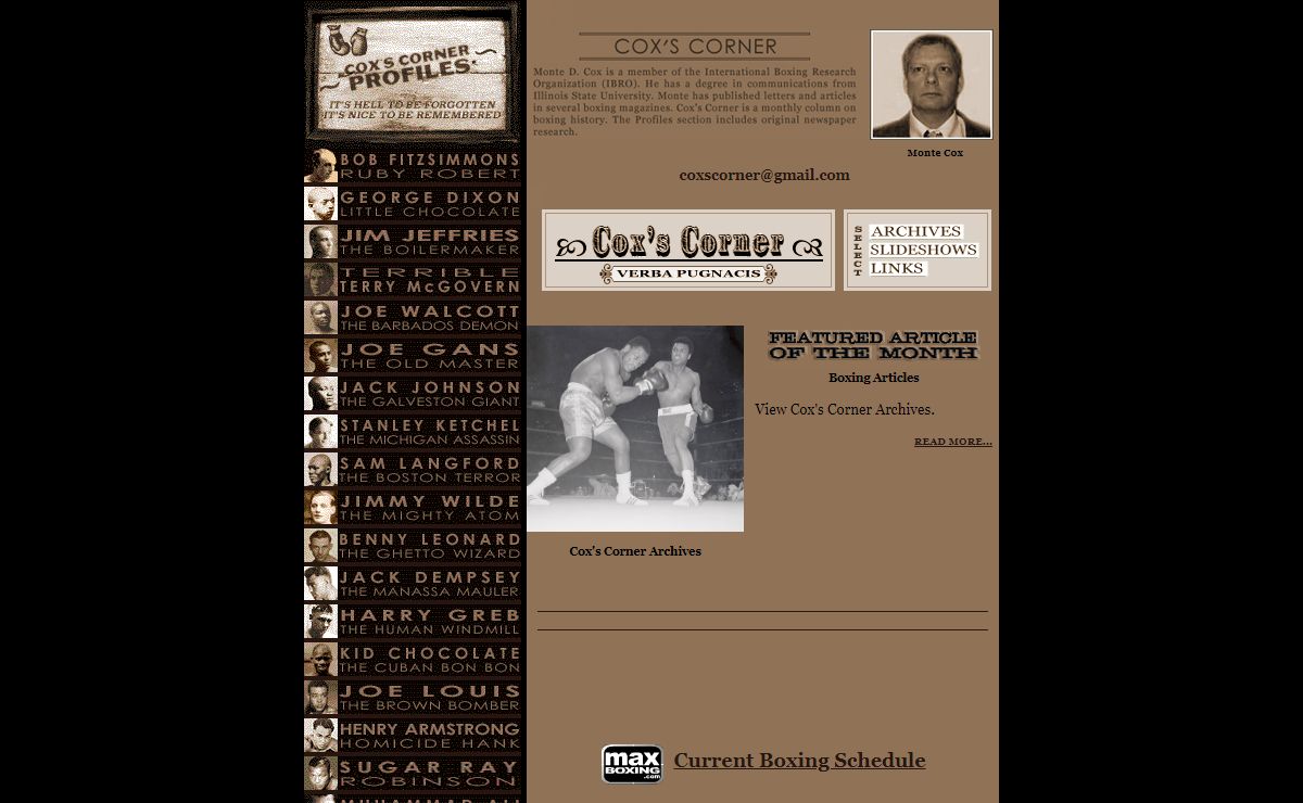 Cox's Corner