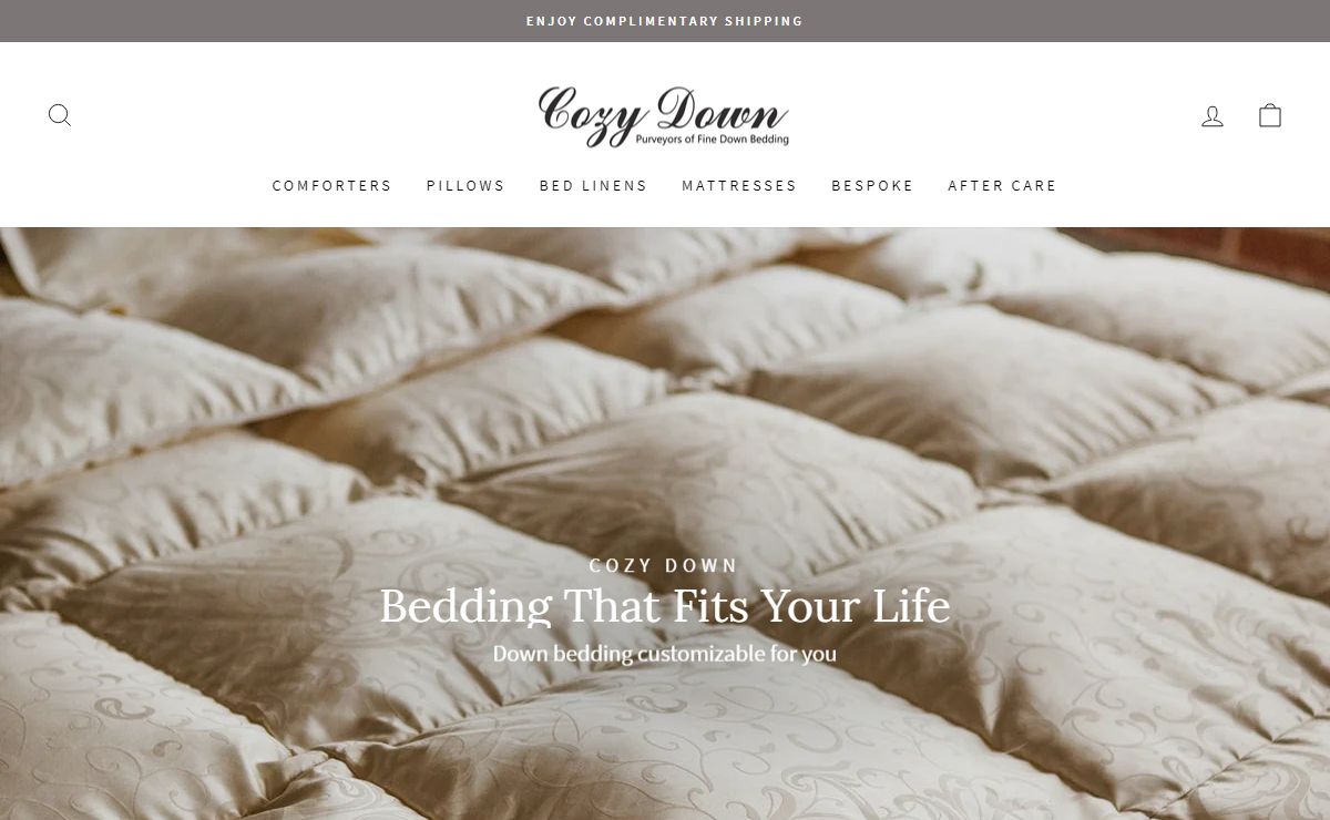 Luxury Goose Down Comforters, Pillows, Mattresses & Bed Linens – Cozy Down