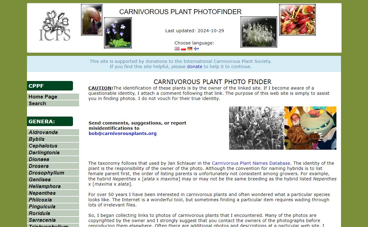 CARNIVOROUS PLANT PHOTO FINDER