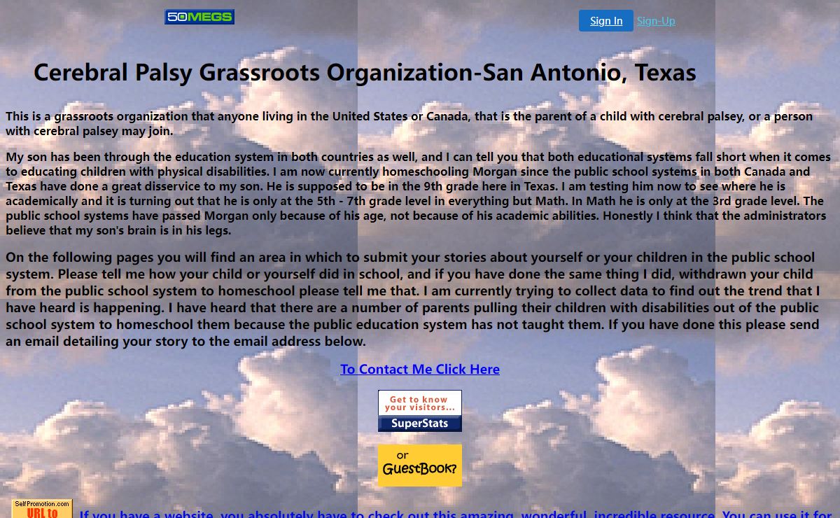 Welcome to the Cerebral Palsey in San Antonio Home Page