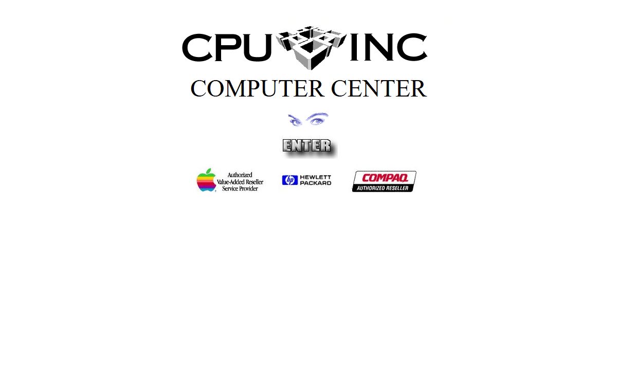 CPUINC - CPU,INC COMPUTER CENTER CPUUSA - Buy Mac and IBM PC Pentium Computers. Mac Windows95 and Japanese Software, Digital Video Editing, Hard Drives, free search, order books and music cd's online . EMAIL US AT: cpuinc@technologist.com