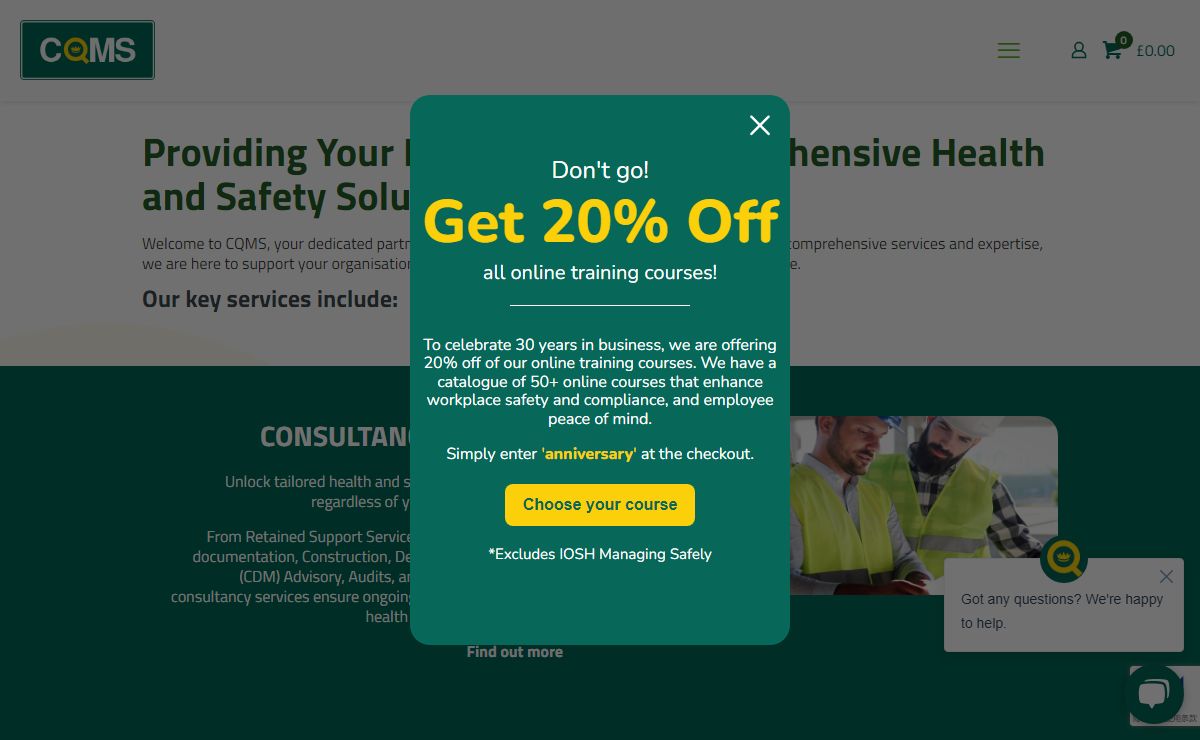 Health and Safety Consultancy Services | CQMS