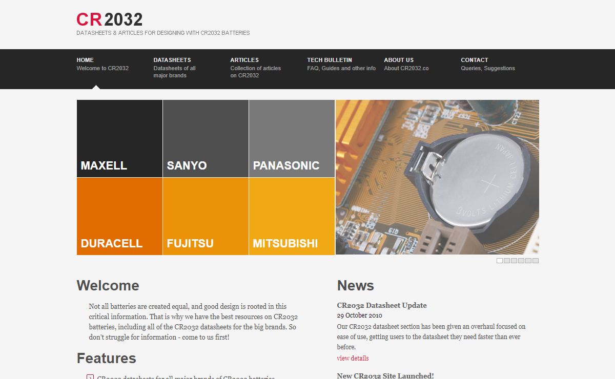 CR2032 Datasheet and Information Site | CR2032.co