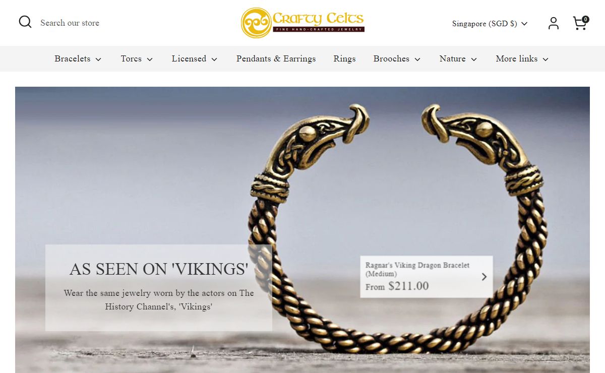 Crafty Celts · Historically Inspired · Licensed Jewelry · Made in USA