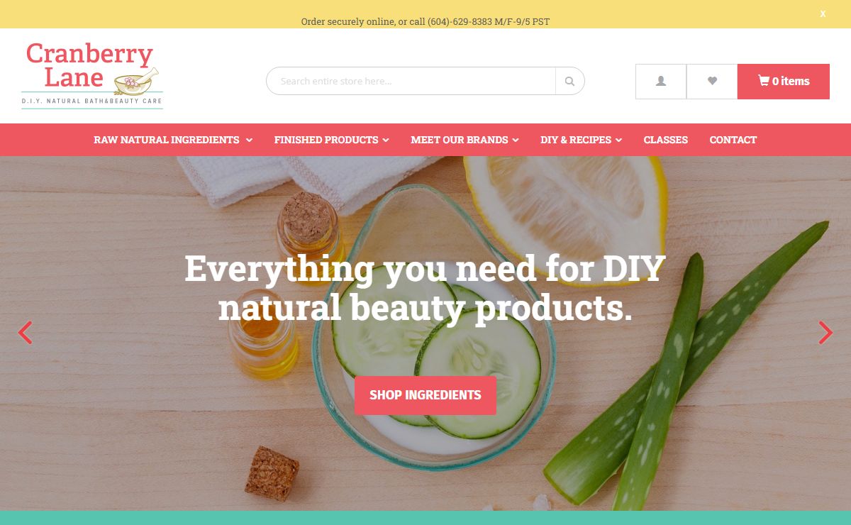100% Pure Natural Beauty Products | Cranberry Lane