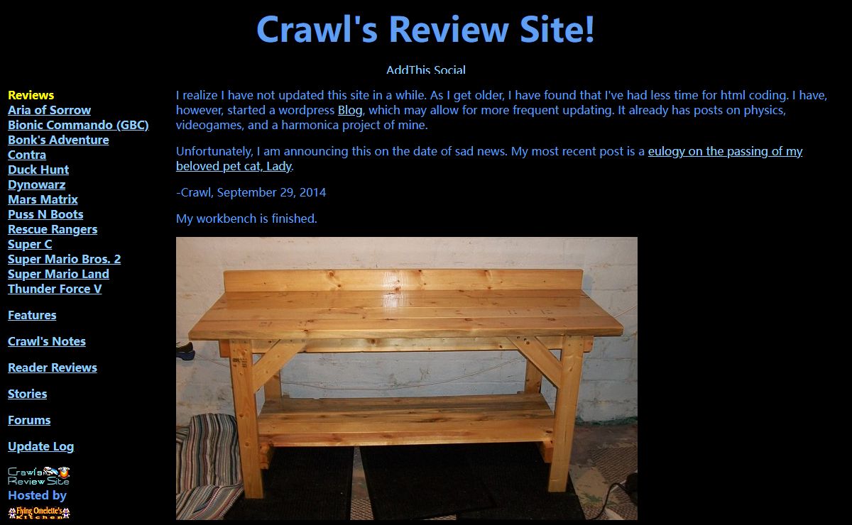 Crawl's Videogame Review Site