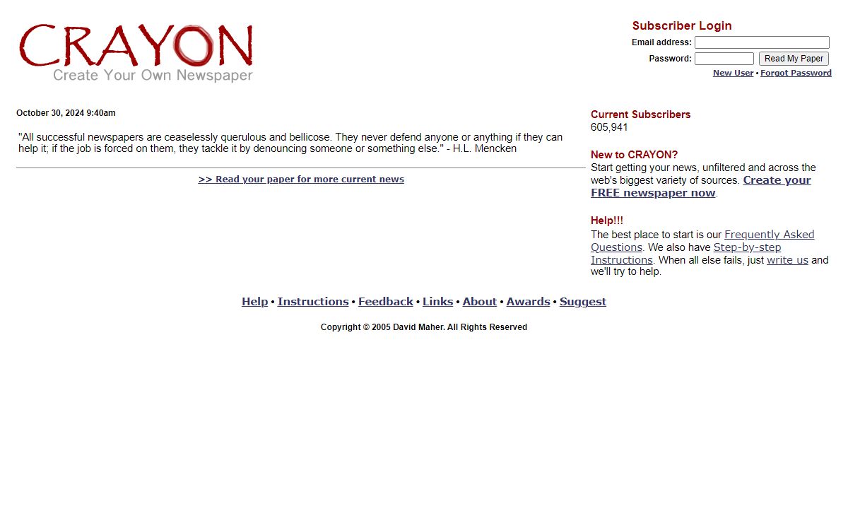 CRAYON.net - Create Your Own Newspaper