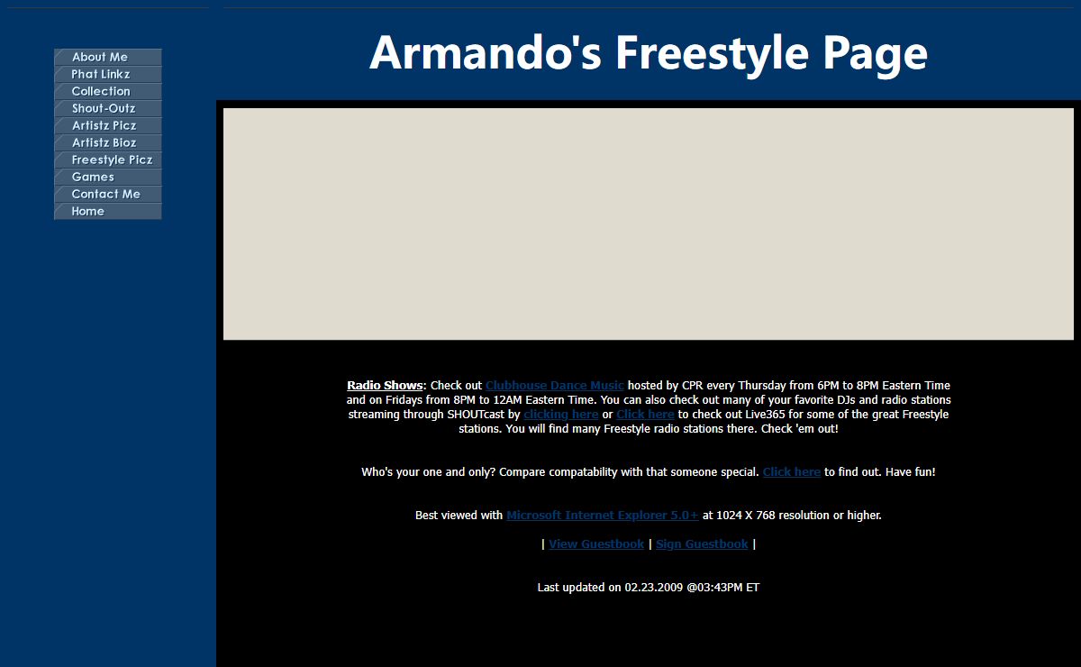| Armando's Freestyle Page |