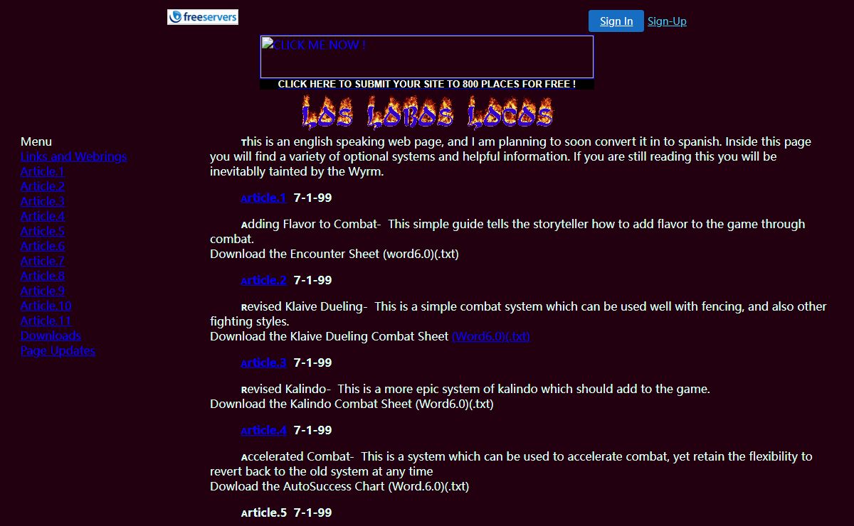 Los Lobos Locos- English Site