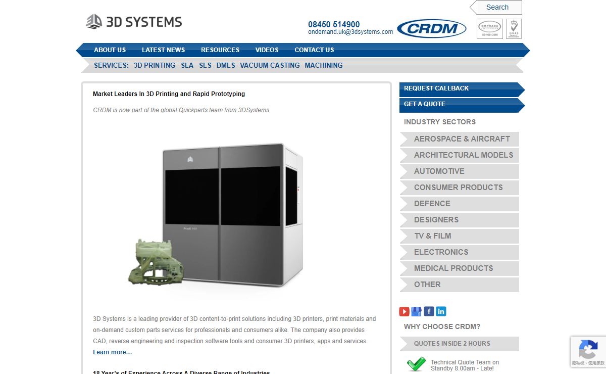 Rapid Prototyping & 3D Printing, Plastic + Metal Parts | CRDM