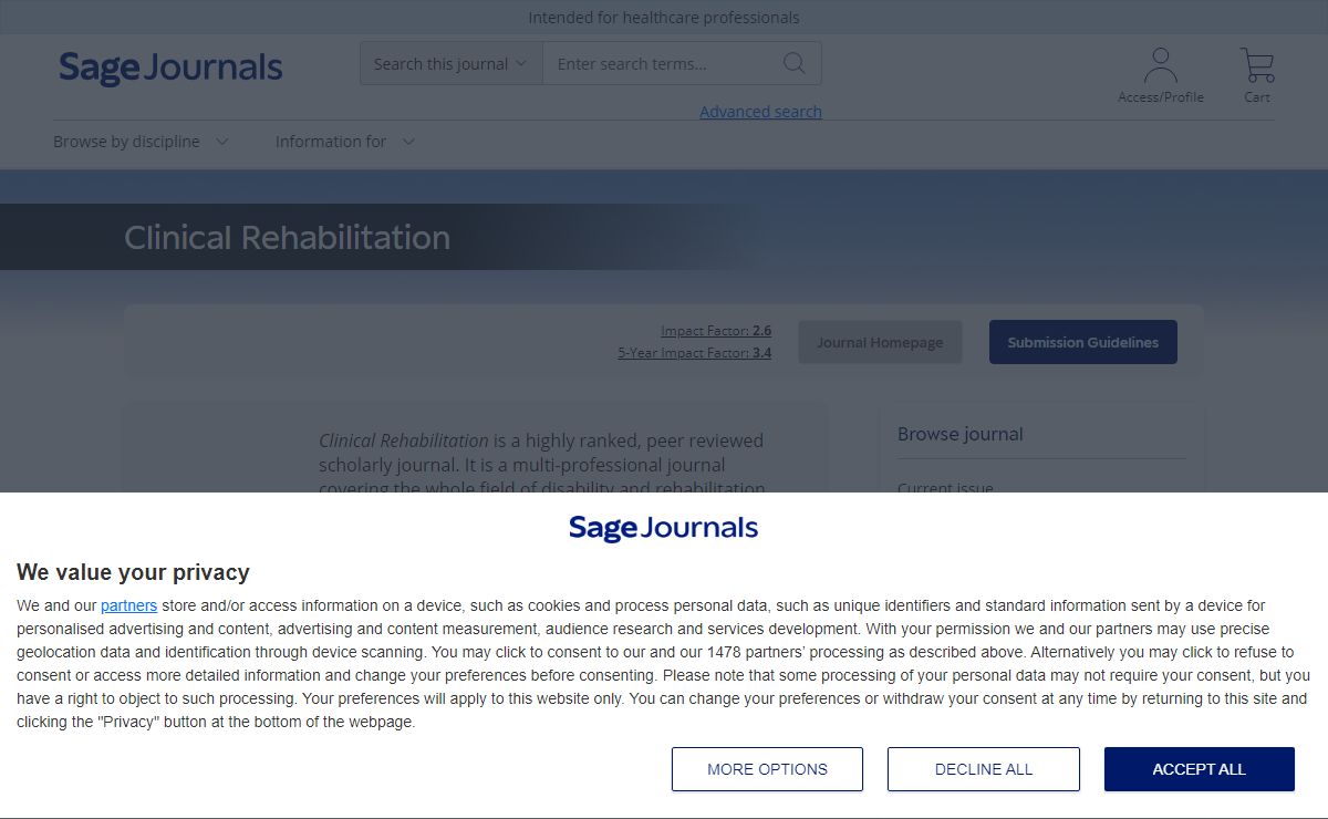 Clinical Rehabilitation: Sage Journals