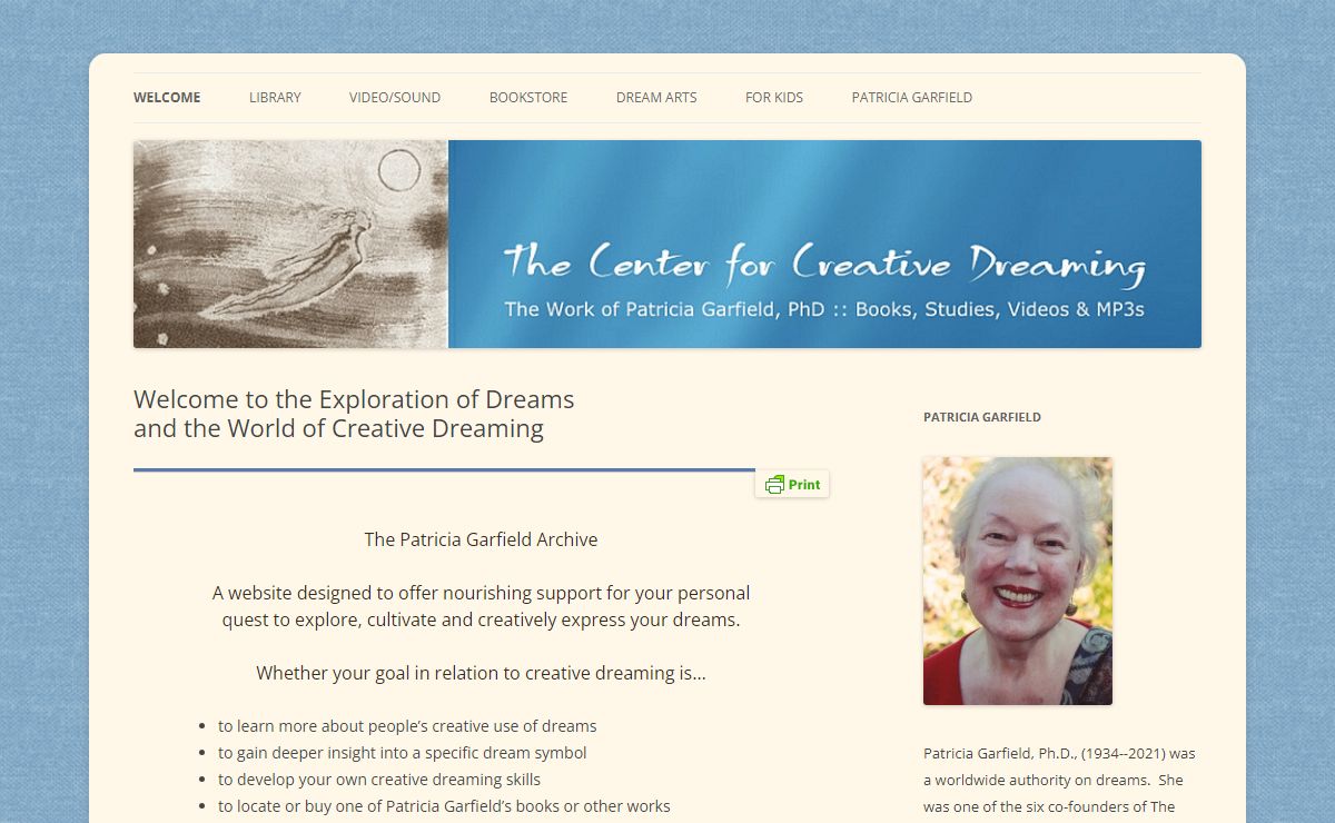 CreativeDreaming.org | The work of Patricia Garfield, PhD