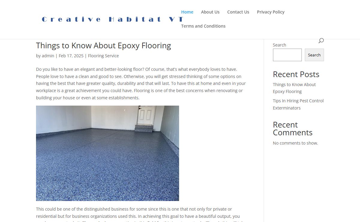 Creative Habitat VT | Pest Control Exterminators In Baltimore, epoxy flooring in Baltimore
