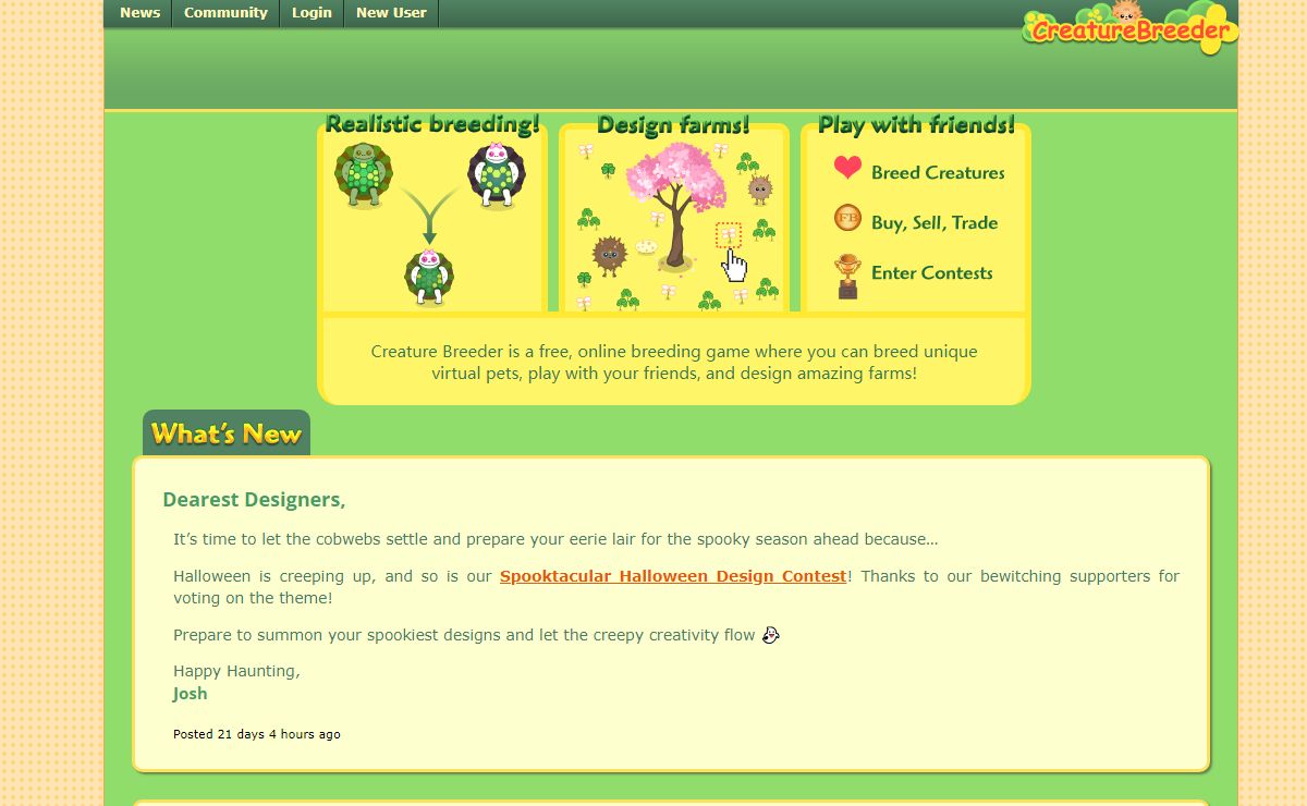 What's New - Creature Breeder