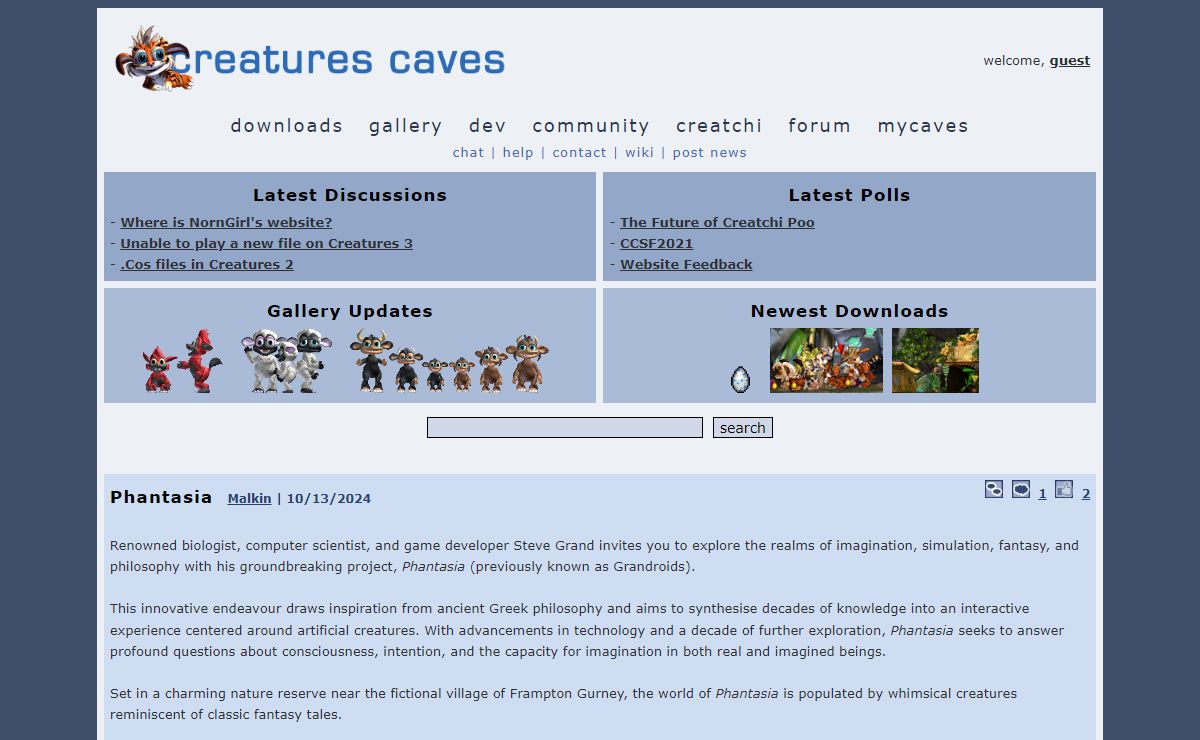 Creatures Caves | Home