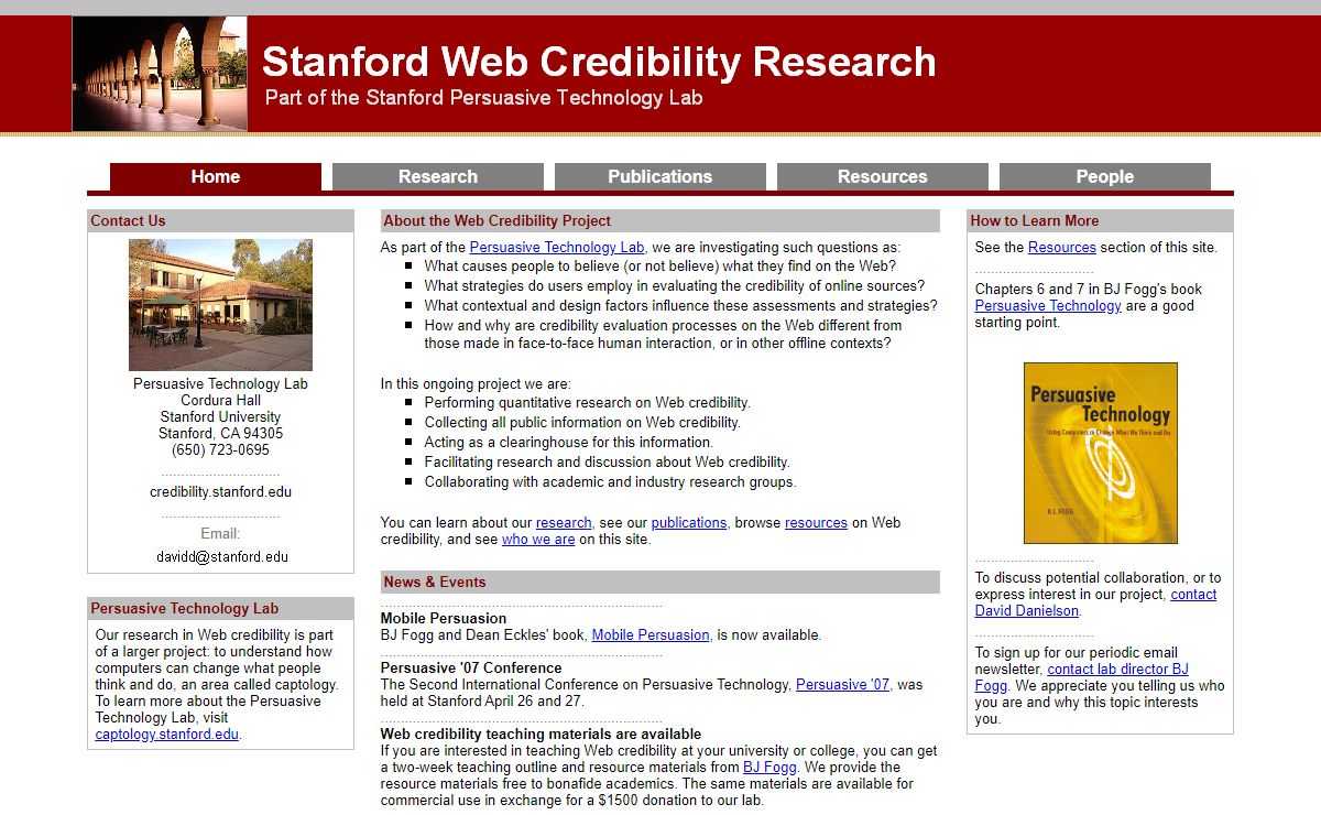 The Web Credibility Project - Stanford University