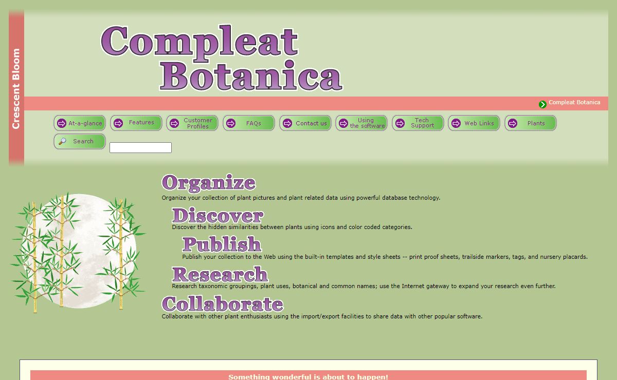 The Compleat Botanica - software for vegetable and flower gardeners, mail-order nurseries, garden clubs, herbalists, and plant professionals.