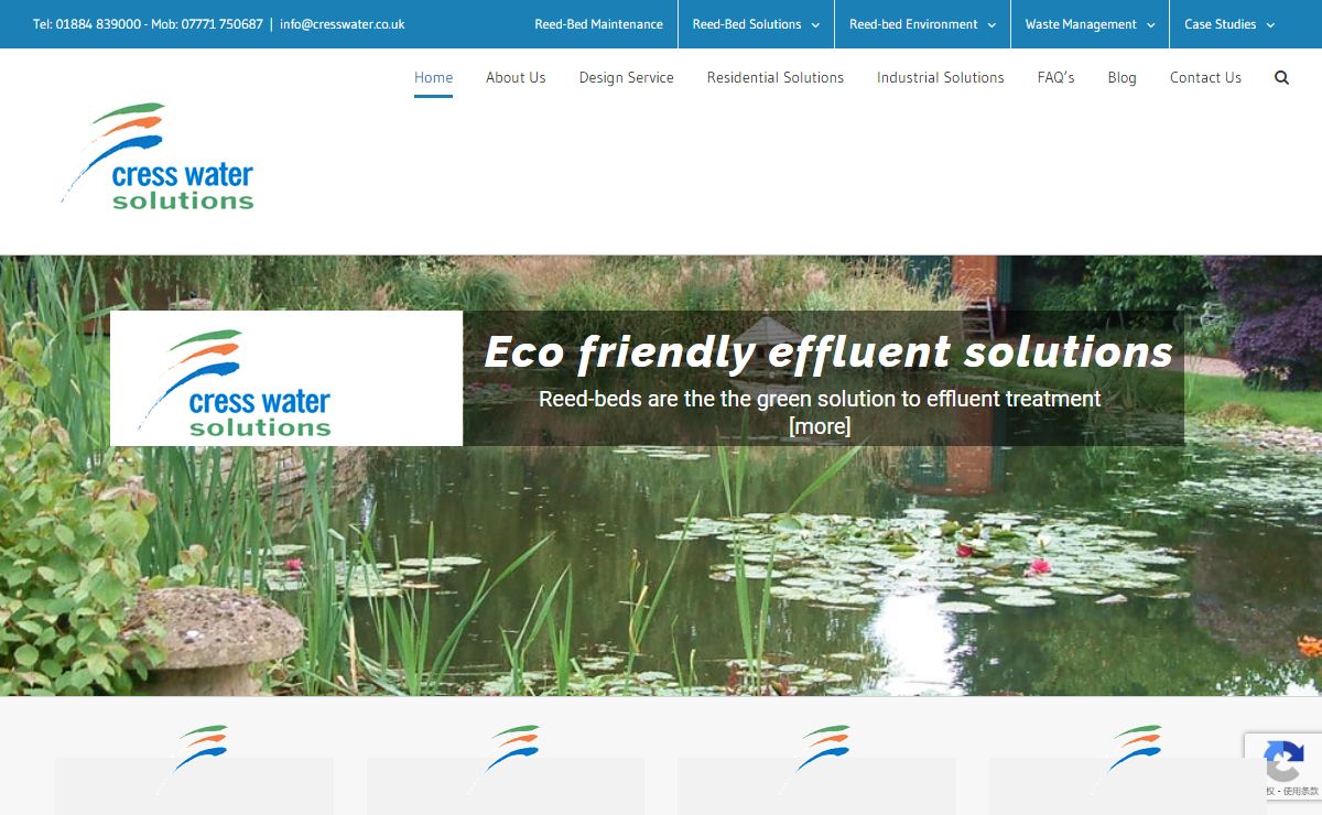 Reed-bed solutions by Cress Water Solutions Ltd - Home