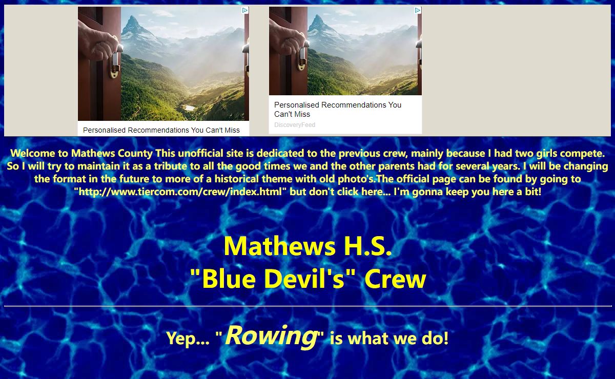 Mathews Crew /Rowing