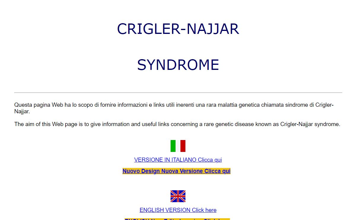 Crigler-Najjar Syndrome Sindrome di Crigler-Najjar