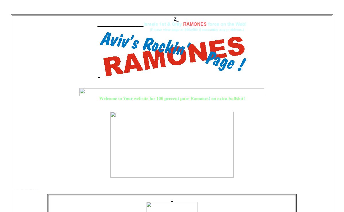 Aviv's Rockin' RAMONES Page !! WELCOME !! With Lyrics, Pictures, Videos and more