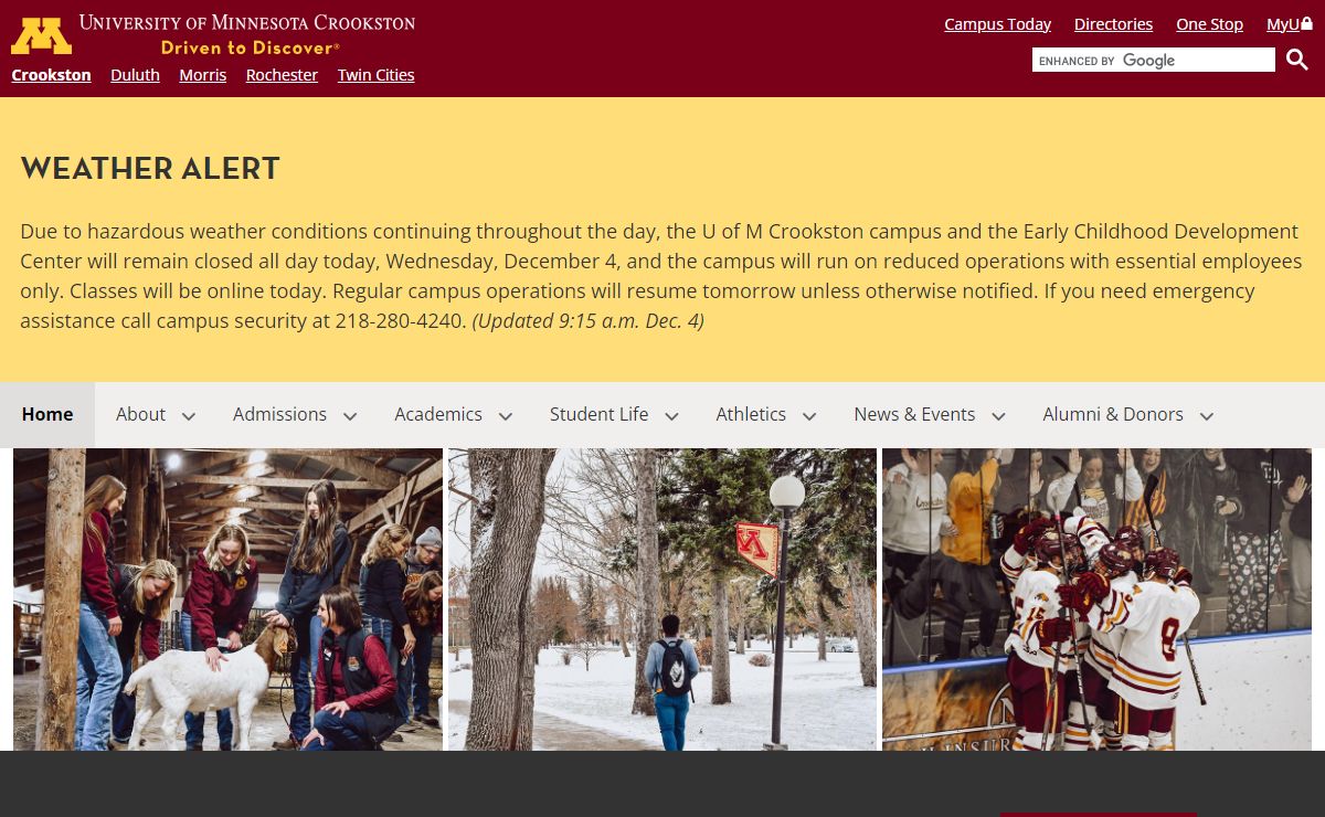 Homepage | University of Minnesota Crookston