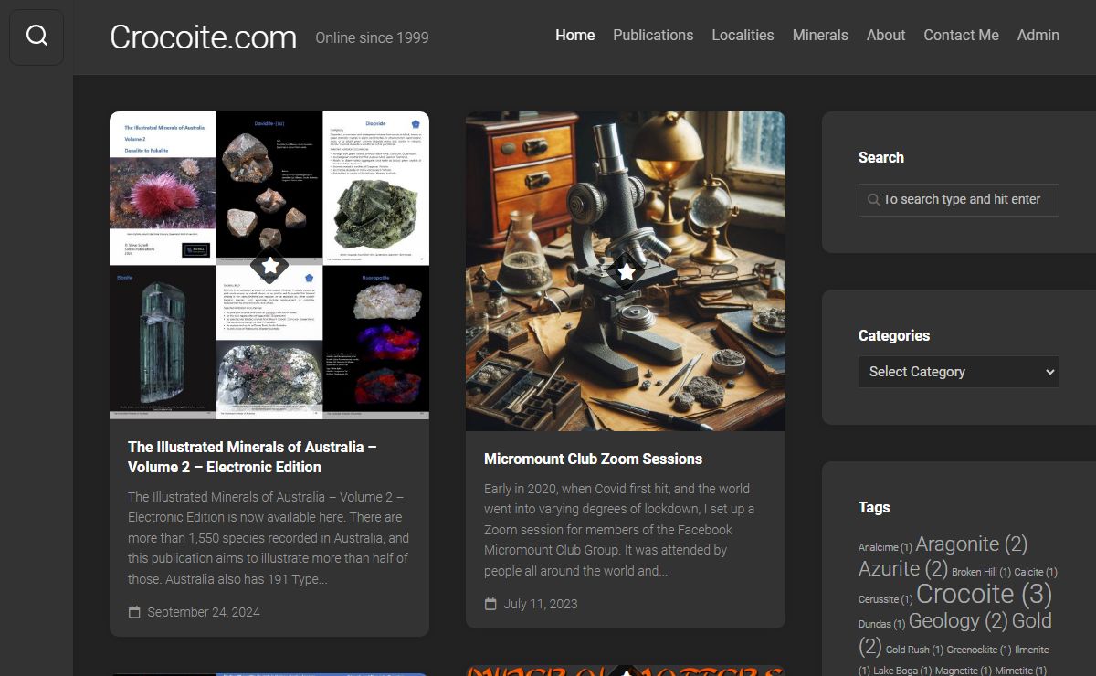 Crocoite.com – Online since 1999