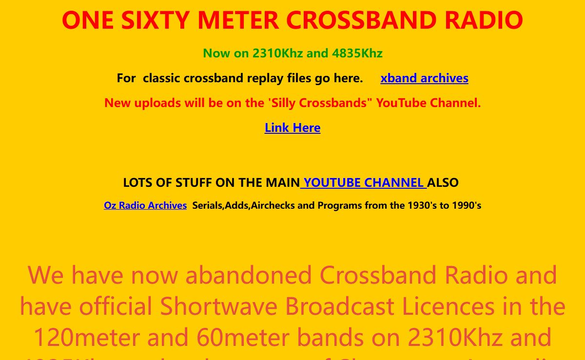 ONE SIXTY METER CROSSBAND RADIO
