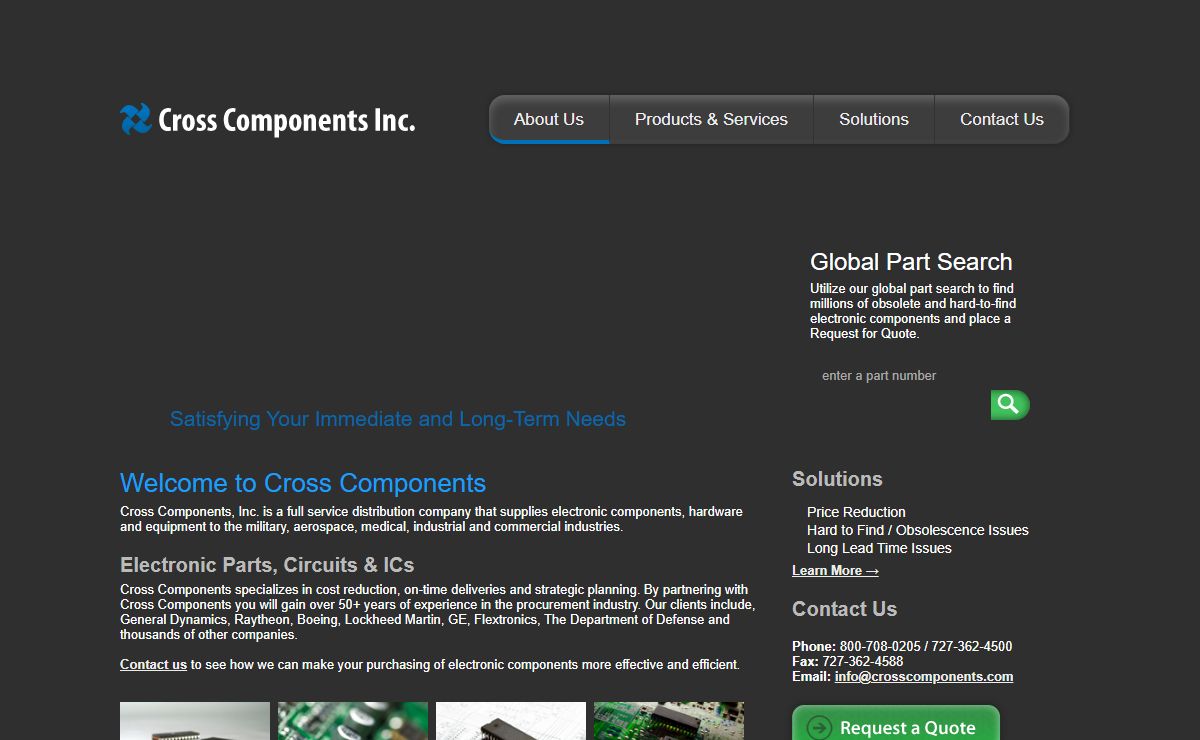 Cross Components | Global Distributors of Electronic Components