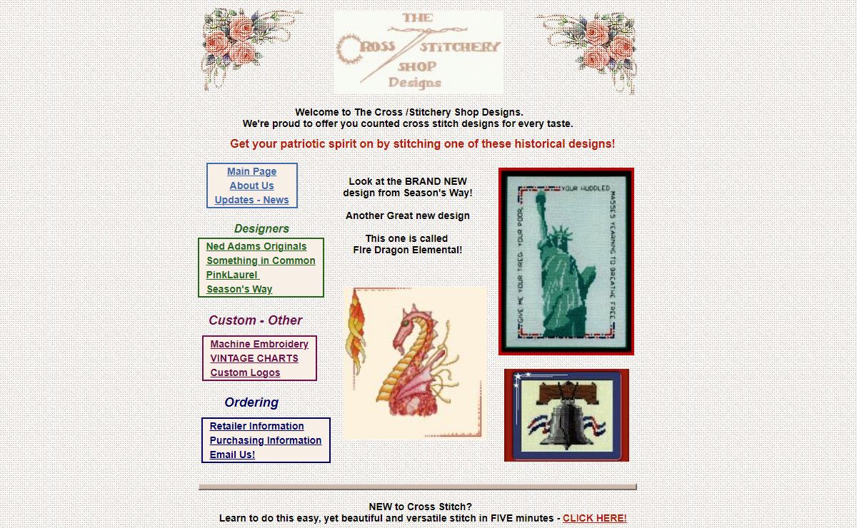 The Cross/Stitchery Shop Designs