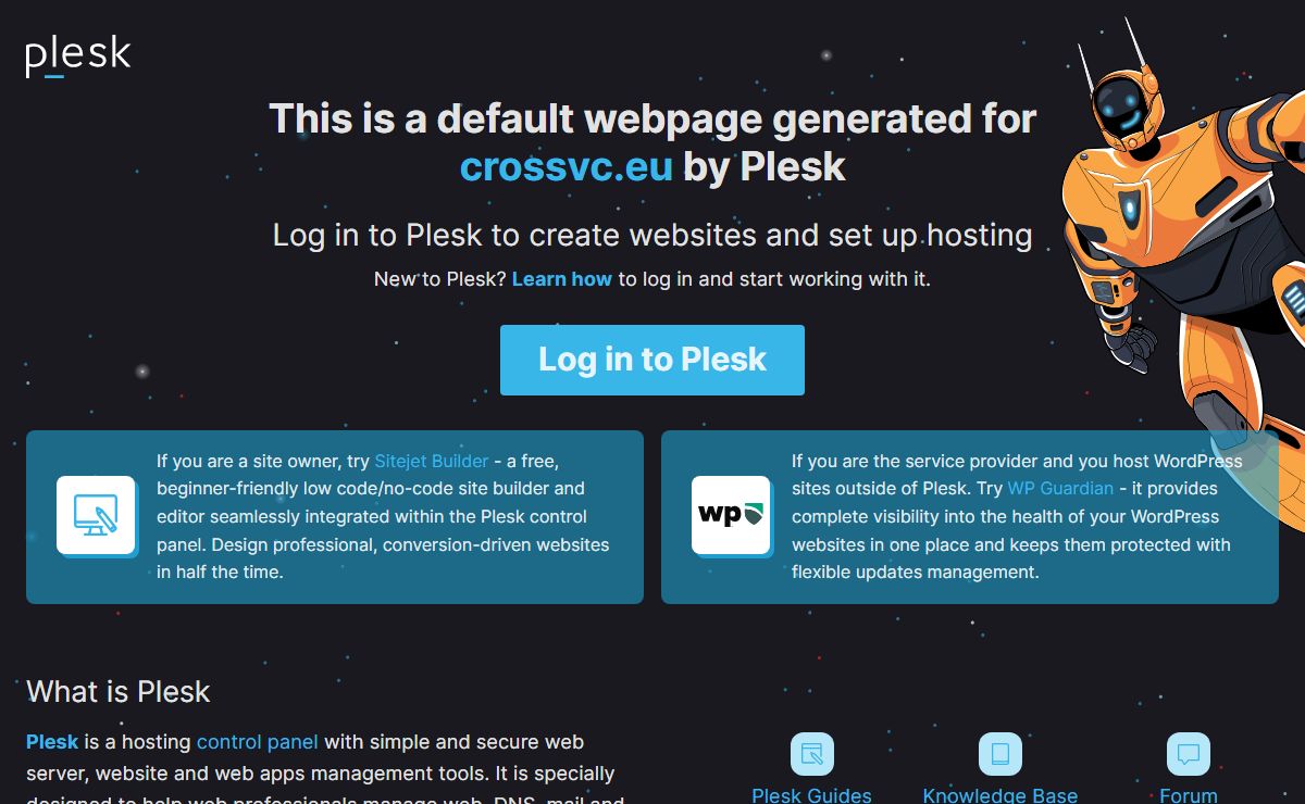 Domain Default page