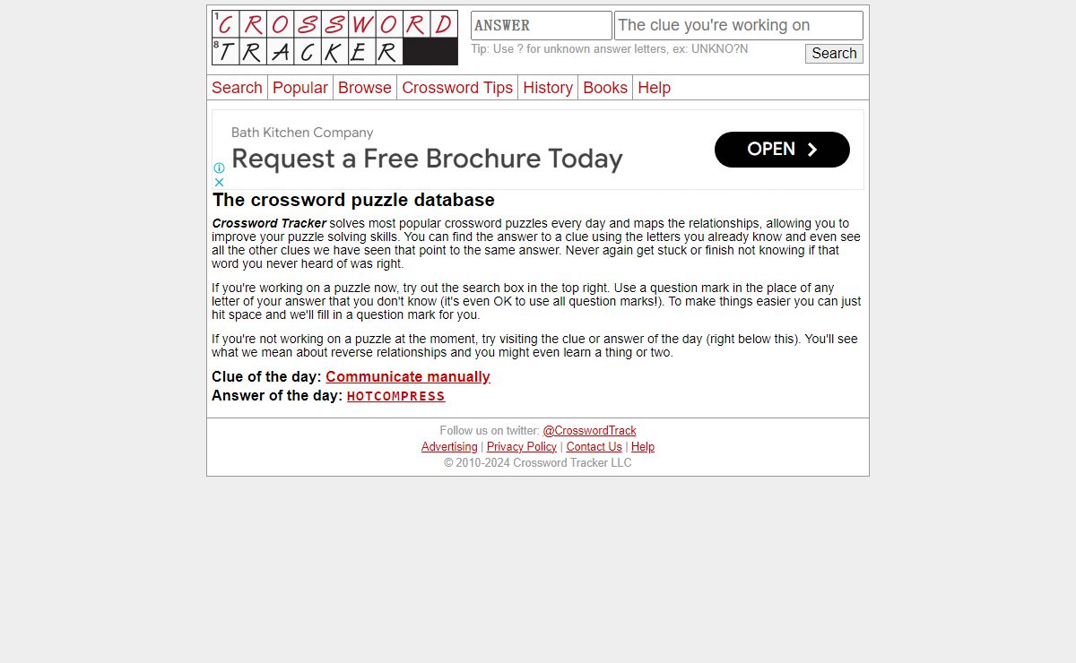 crossword puzzle solver - crossword puzzle tracker