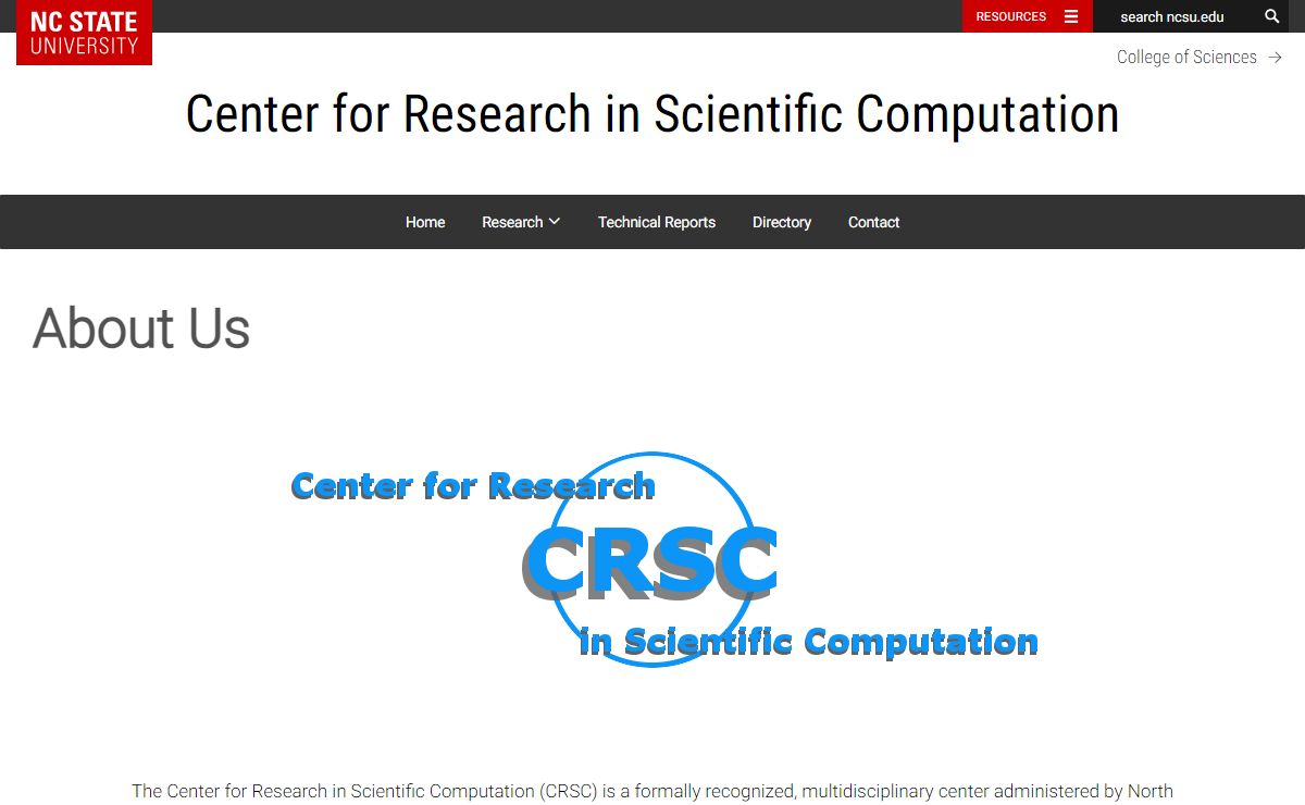 Center for Research in Scientific Computation