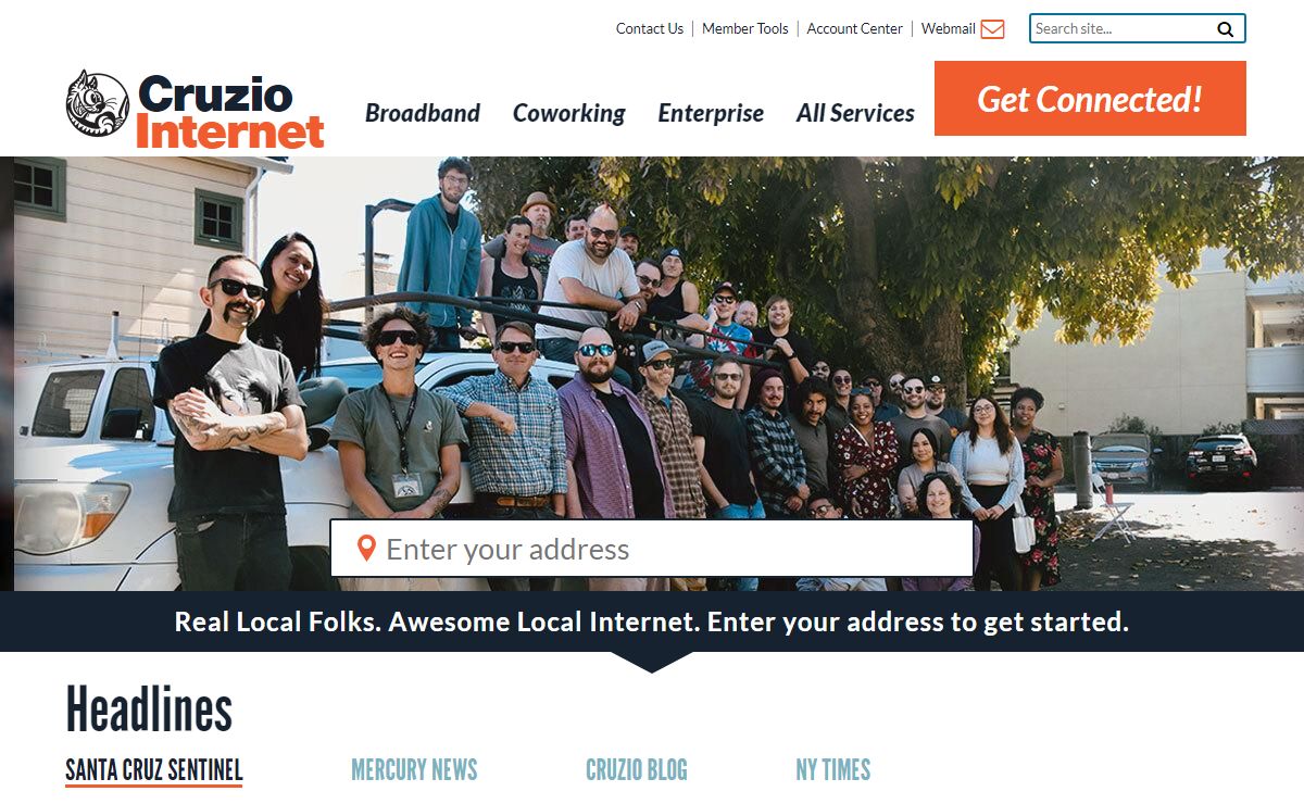 Cruzio Internet: Wireless, Fiber, Broadband, Colo, Offices