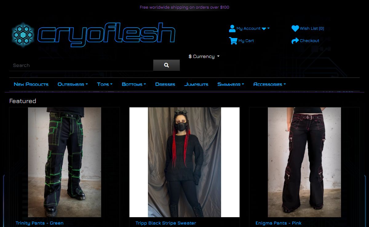 Cryoflesh Cyberpunk Clothing