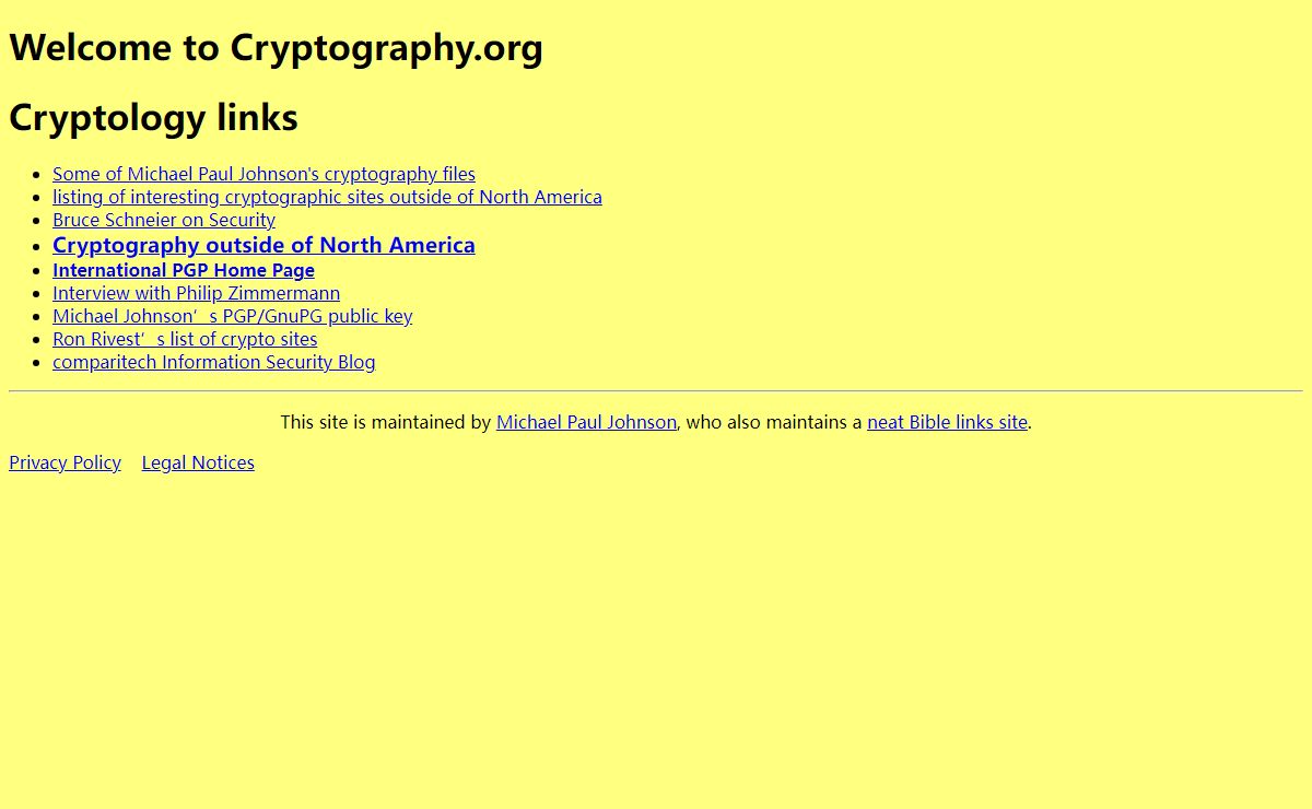 Welcome to Cryptography.org