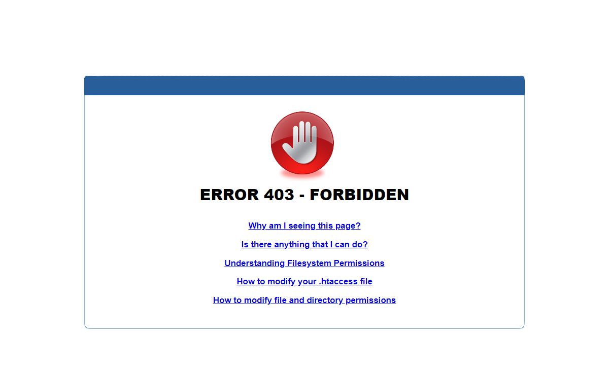 403 - FORBIDDEN