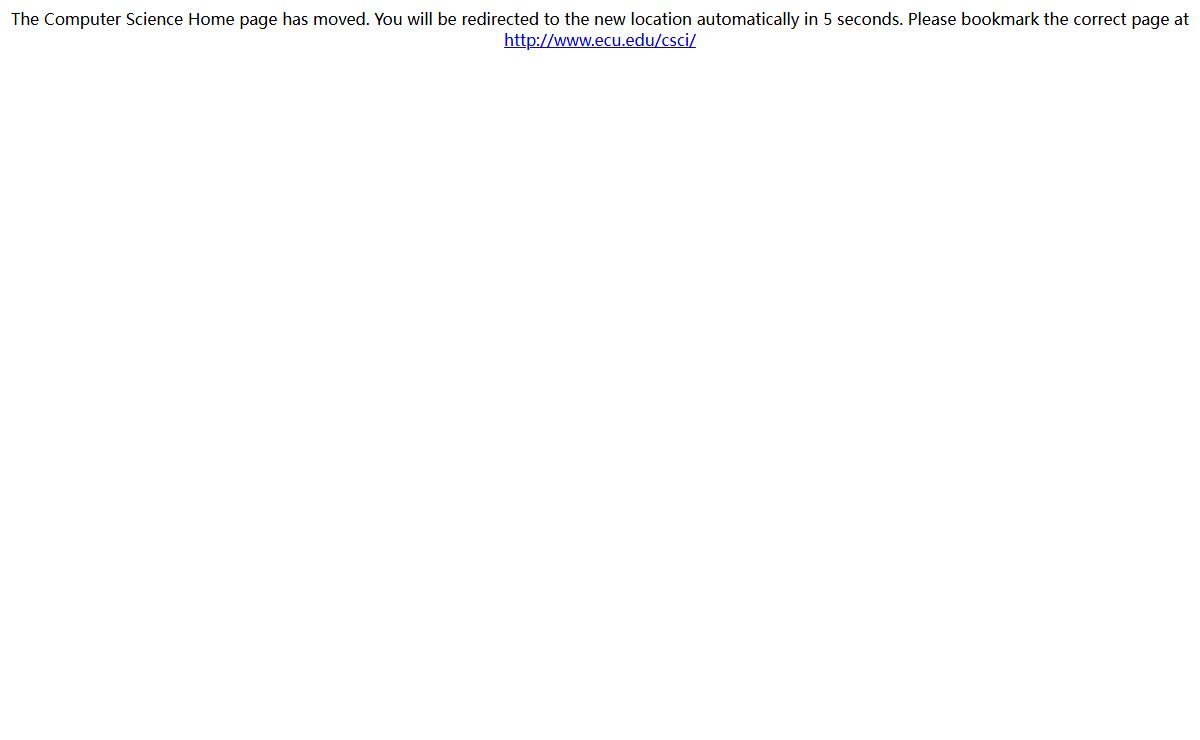 Computer Science Department Home Page Redirection