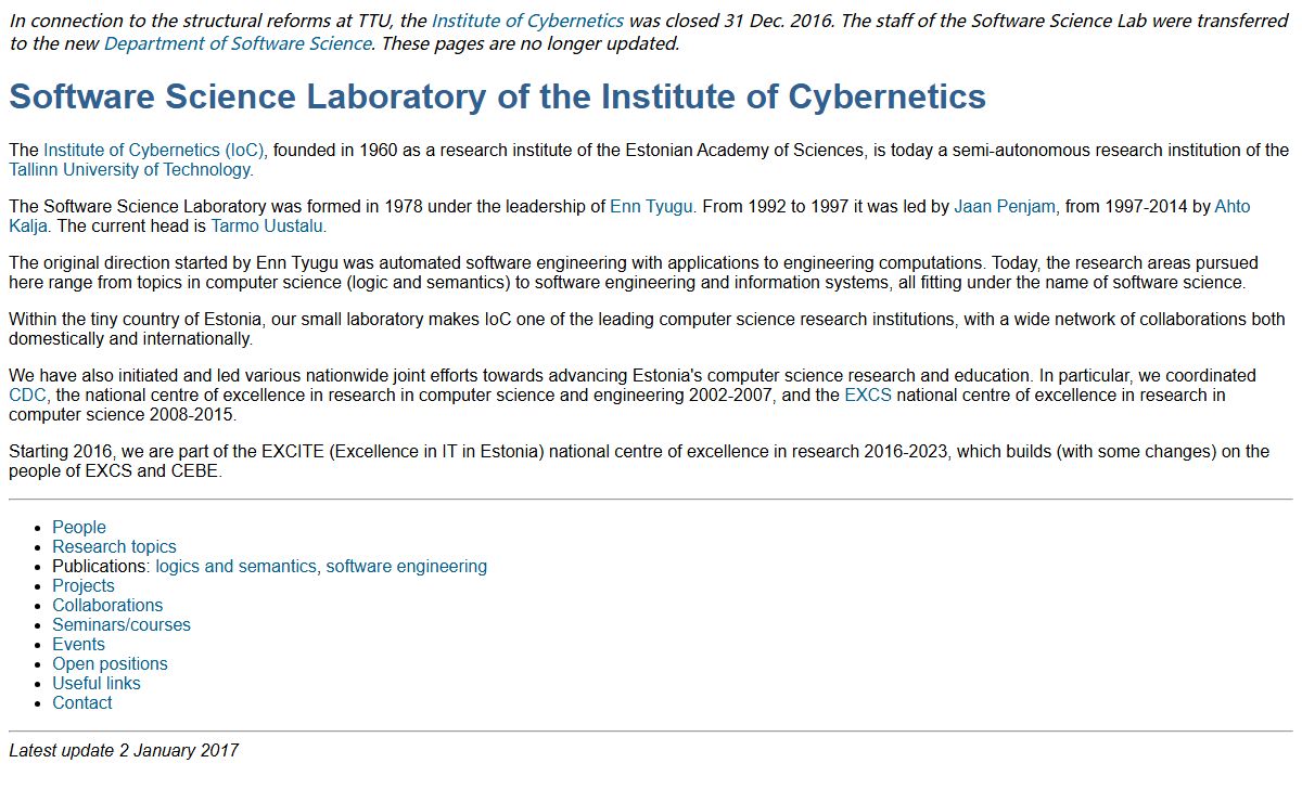 Laboratory of Software Science