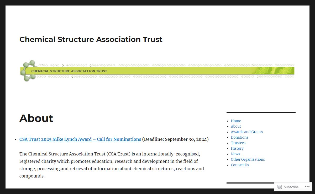 Chemical Structure Association Trust