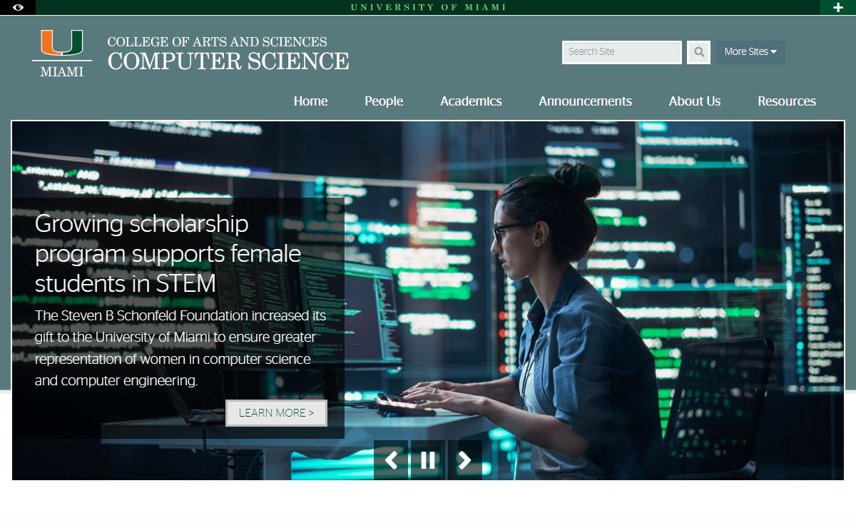 Computer Science | College of Arts and Sciences | University of Miami