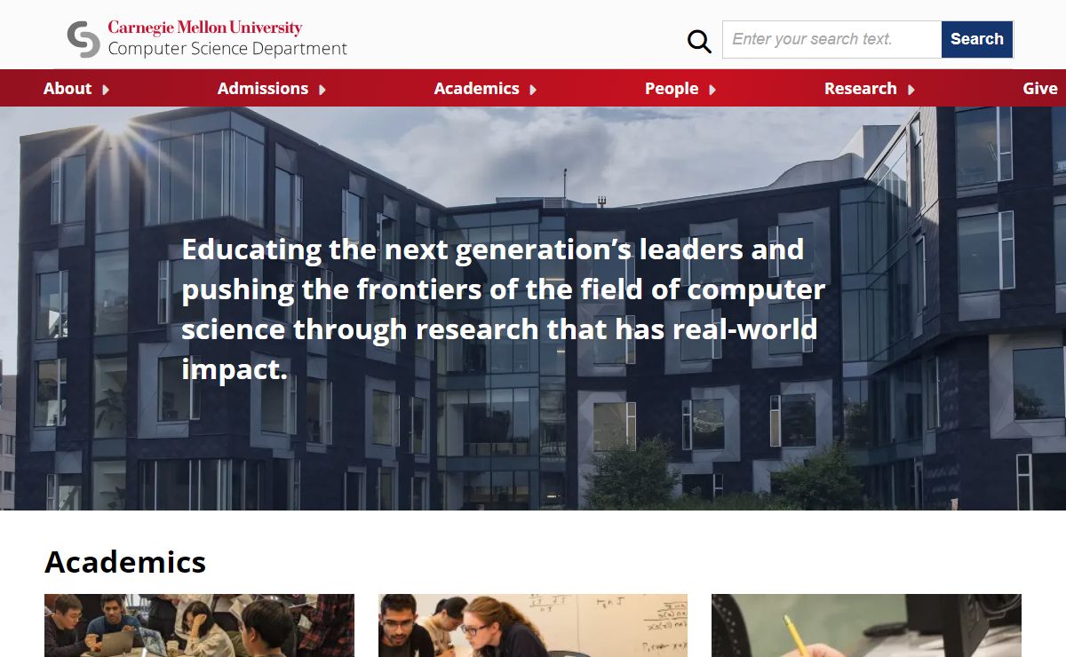 Home | Carnegie Mellon University Computer Science Department
