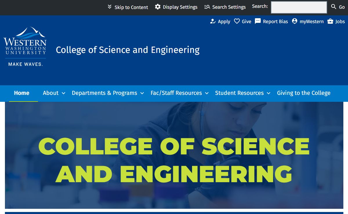 Home | College of Science and Engineering | Western Washington University
