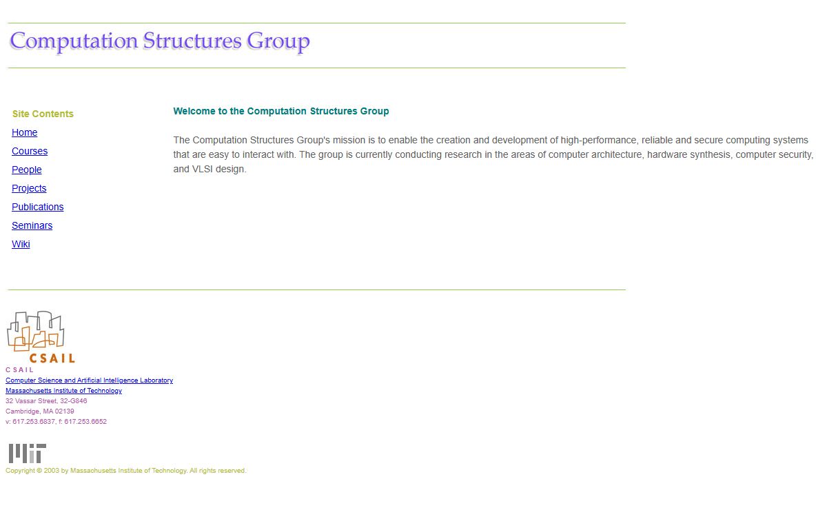 Computation Structures Group