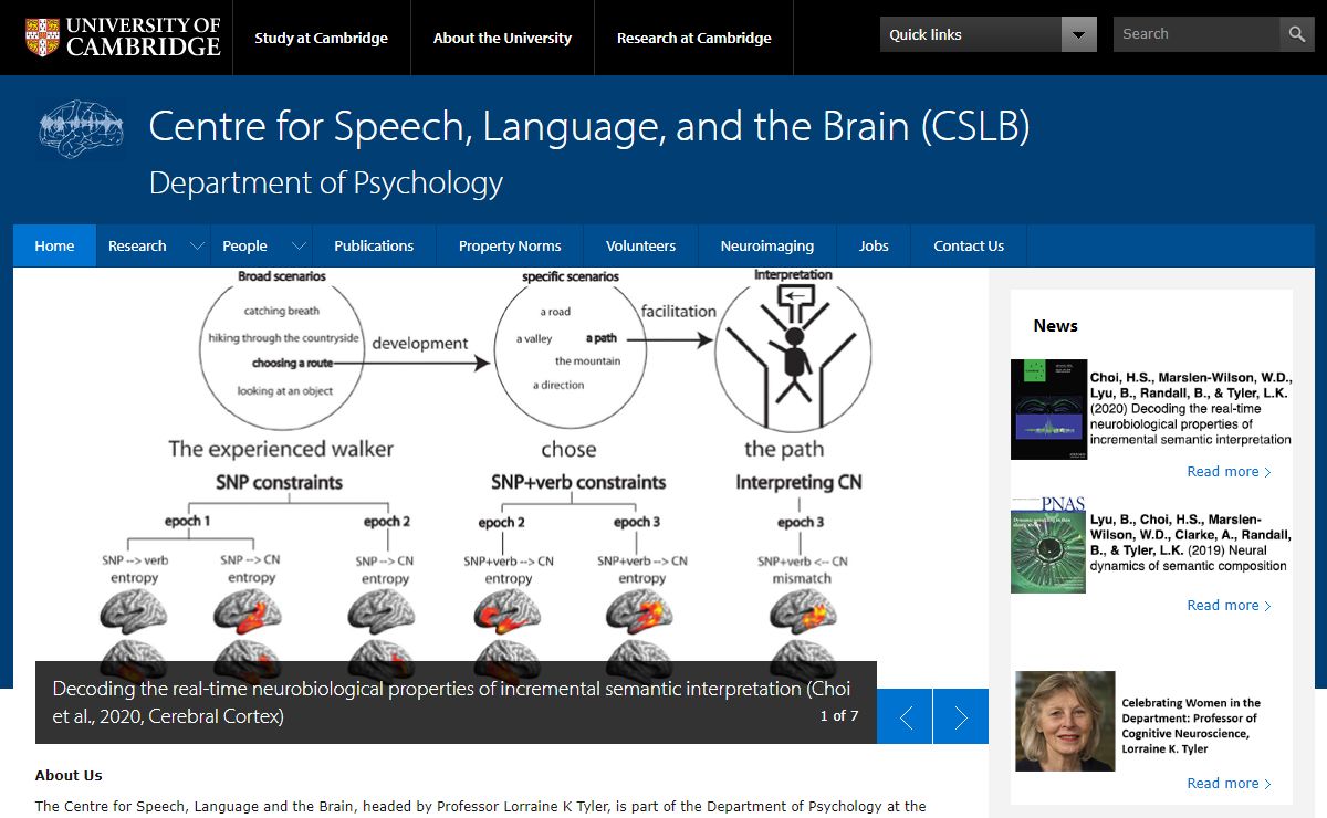 Centre for Speech, Language, and the Brain (CSLB) | Department of Psychology
