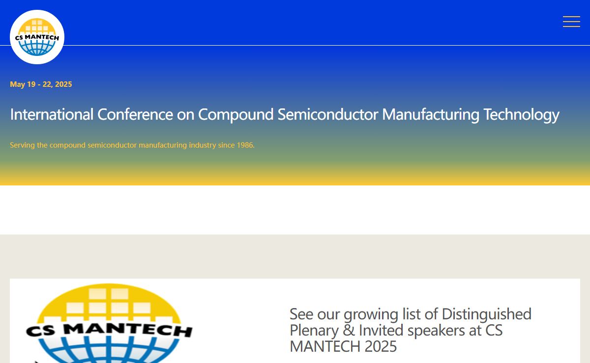Homepage - CS MANTECH Conference CS MANTECH Conference