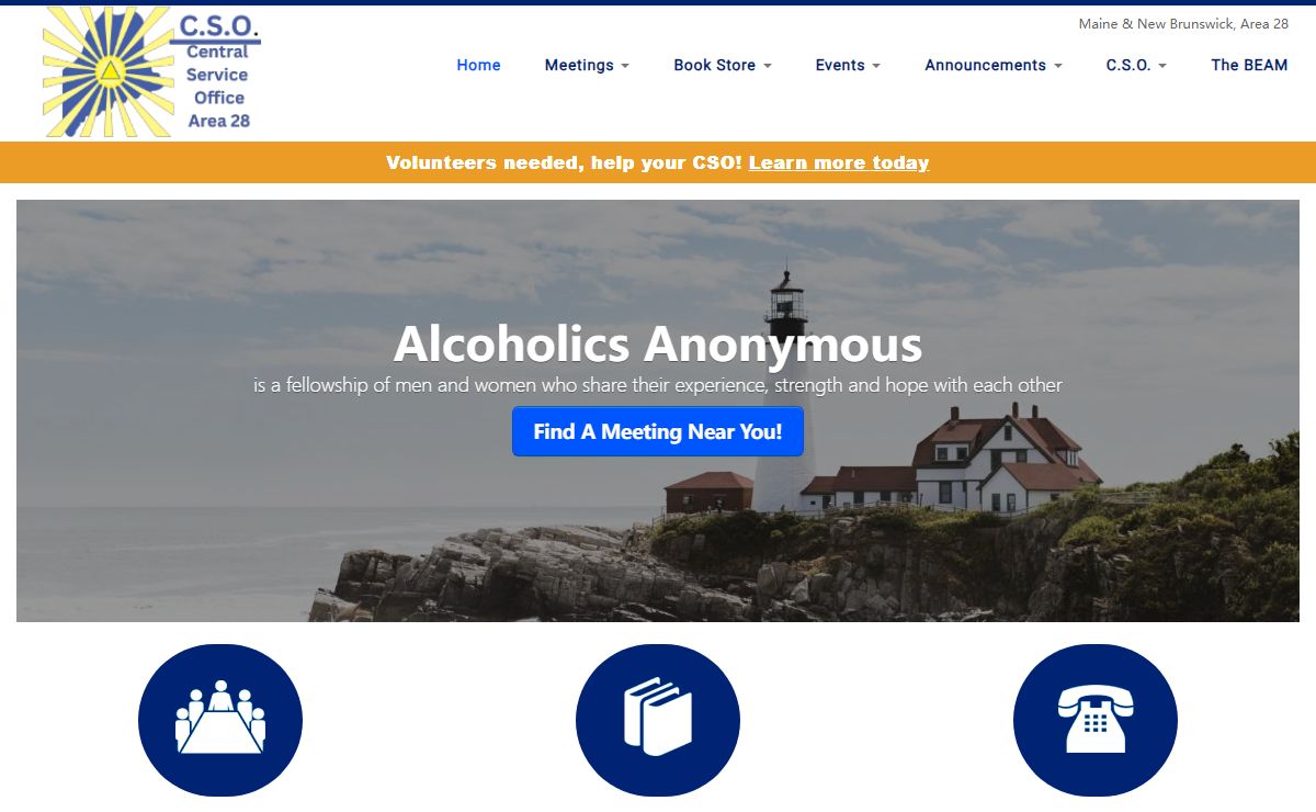 Central Service Office AA Maine – Maine & New Brunswick, Area 28