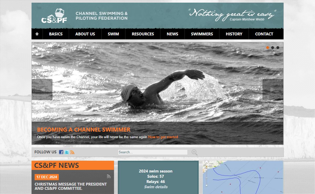 Channel Swimming & Piloting Federation - Welcome